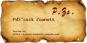 Pócsik Zsanett névjegykártya